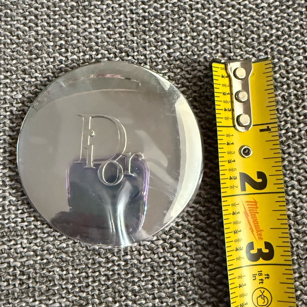 Dior Beauty Silver Double Sided Compact Pocket Mirror Silver New Authentic - Picture 16 of 17